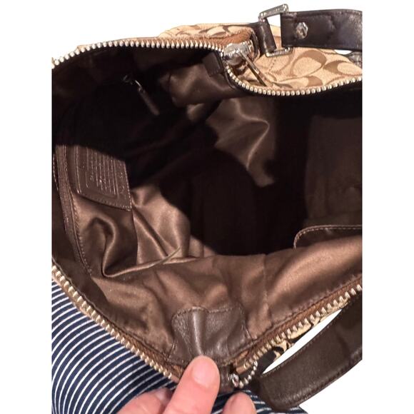 Coach Signature Canvas & Embossed Leather Shoulder Bag F32081 - Picture 6 of 6